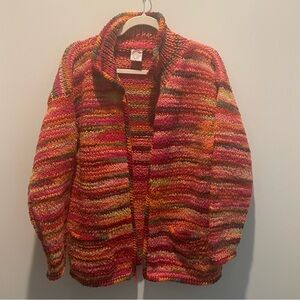 Vibrant Striped Women's Cardigan